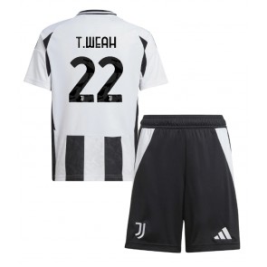 Juventus Timothy Weah #22 Dětské Domácí dres komplet 2024-25 Krátký Rukáv (+ trenýrky)